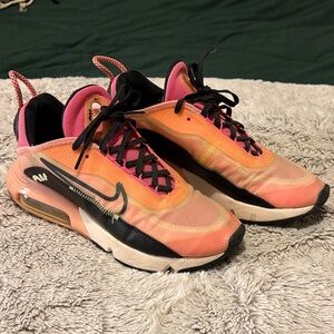 Nike Air Max Coral and Black Sneakers